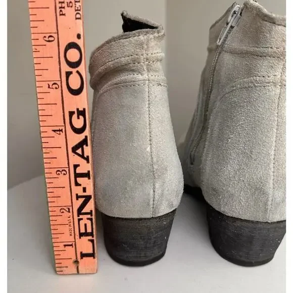 Rebels Beige Suede Nubuck Zip Booties Women’s 8.5 - Picture 9 of 13